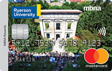 Ryerson University MBNA Rewards Mastercard® credit card