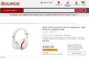The Source Beats Studio3 Wireless Headphones - NBA Collection - Raptors White