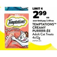 Temptations Creamy Purrr-Ee Adult Cat Treats
