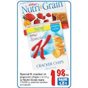 Special K Cracker or Popcorn Chips or Nutri-Grain Bars - $1.98 (Up to $1.51 off)
