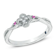 Cherished Promise Collection Diamond Accent Clover Ring In Sterling Silver - Size 6 - $77.40 ($51.60 Off)