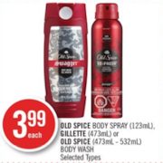 Old Spice Body Spray Or Body Wash - $3.99