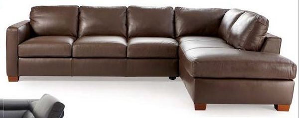 trieste iii leather sectional sofa with chaise