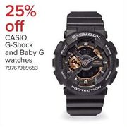Casio G-Shock and Baby G Watches - 3 Days Only - 25% off