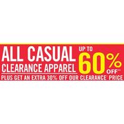 All Casual Cleanrance Apparel - Up to 60% off