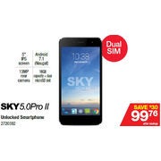 Sky 5.0 Pro II Unlocked Smartphone - $99.76 ($30.00 off)
