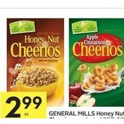 General Mills Honey Nut Cheerios Or Selected  - $2.99