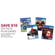 Select PS VR Games - $10.00 off