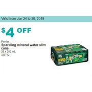 Perrier Sparkling Mineral Water Slim Cans - $4.00 off