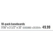 10-Pack Baseboards - $49.99