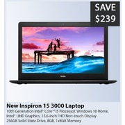 New Inspiron 15 3000 Laptop - $599.99 ($239.00 off)