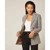 Loose Fit Faux Double-breasted Plaid Blazer - $79.95 ($89.95 Off)