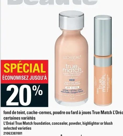 Provigo L Oreal True Match Foundation Concealer Powder Highlighter Or Blush Redflagdeals Com