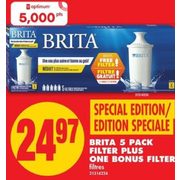 Brita 5 Pack Filter Plus One Bonus Filter - $24.97