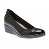 Elin Palm Black Leather Wedge Heel By Clarks - $89.99 ($20.01 Off)