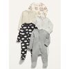 Unisex 5-Pack Sleep & Play 1-Way Zip Footed One-Piece For Baby - $56.00 ($14.00 Off)