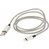 3.3 Ft Stainless-Steel Lightning or Usb Sync-and-Charge Cable - $12.99
