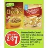 General Mills Cereal, Chex Cereal Or Oatmeal Crisp Cereal - 2/$7.00 (Up to $4.38 off)