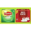 Red Rose Orange Pekoe Tea Bags Lipton Green Tea Bags or Yellow Label Tea  - $5.99 (Up to $3.00 off)