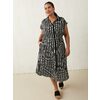 Responsible, Printed Button Down Shirt-dress - $34.00 ($50.99 Off)