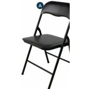 Gsc Folding Chairs Padded Vinyl Seat Cushion And Back - $22.99