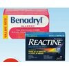 Benadryl Capsules Or Reactine Allergy Tablets - $24.99