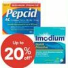 Imodium Liqui-Gels, Quick Dissolve or Pepcid Tablets - Up to 20% off